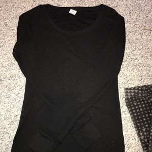Thermal PINK Victoria secret black shirt